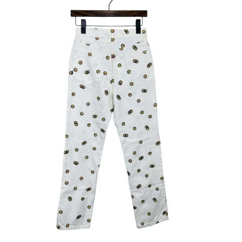 NEW Reformation Mixed Emotions High Rise Straight Jeans Vintage White Size 24 - Picture 7 of 12